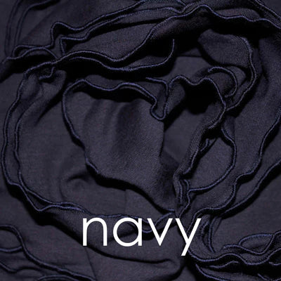 Angelrox Rose Bias Top Navy