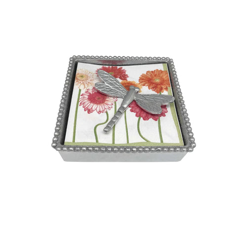 Mariposa Dragonfly Beaded Napkin Box Set