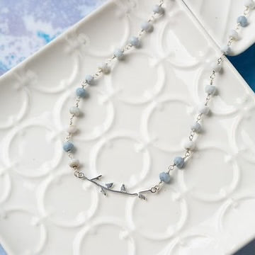 ANNE VAUGHAN HORIZON 15-17" STERLING SILVER SIMPLE NECKLACE
