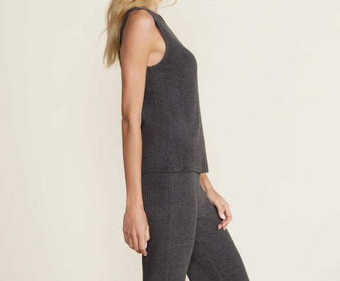 Barefoot Dreams CozyChic Ultra Lite® Ribbed Tank Carbon