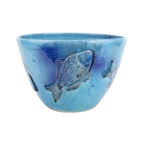 Vietri Mediterranea Large Blue Planter