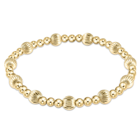 enewton dignity sincerity pattern 6mm bead bracelet - gold