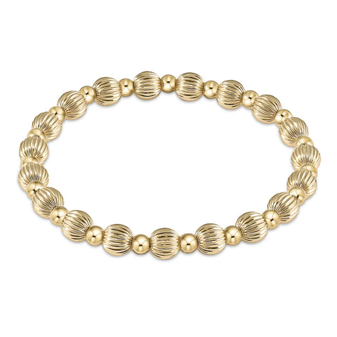 enewton dignity grateful pattern 6mm bead bracelet - gold