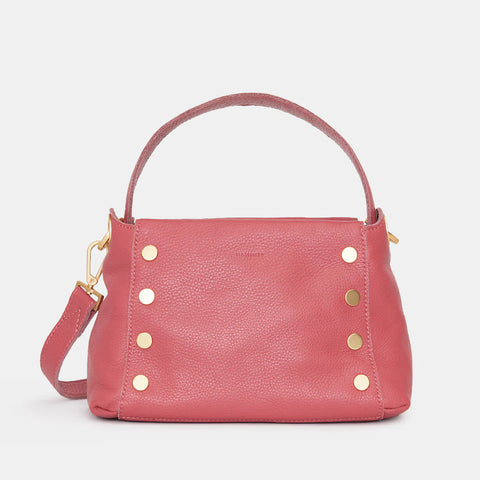 Hammitt Bryant Medium Rouge Pink/Brushed Gold Leather Crossbody/Shoulder Bag