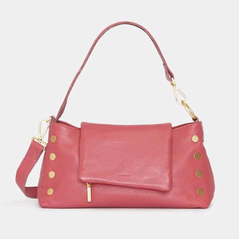Hammitt VIP Satchel Rouge Pink/Brushed Gold Leather Shoulder Bag