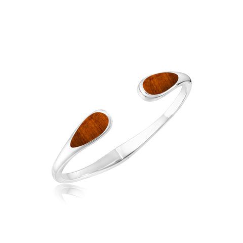 Alamea Bangle Bracelet with Koa Wood