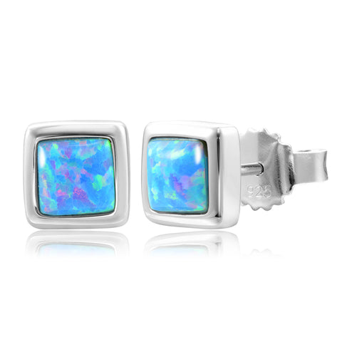 Alamea Square Opal Post Earrings