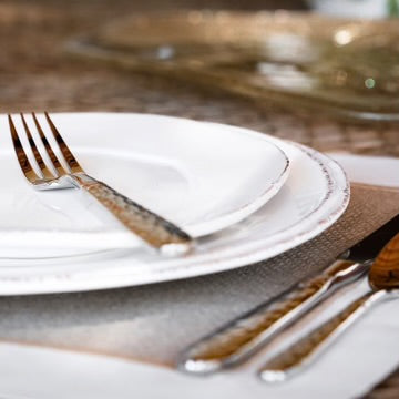 Vietri White Lastra Salad Plate