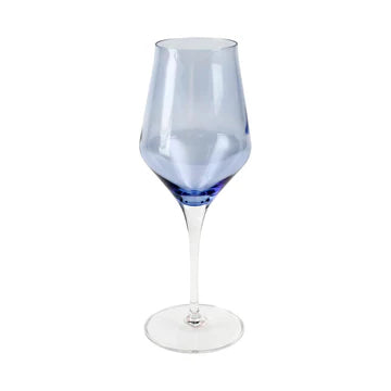 Vietri Contessa Blue Water Glass