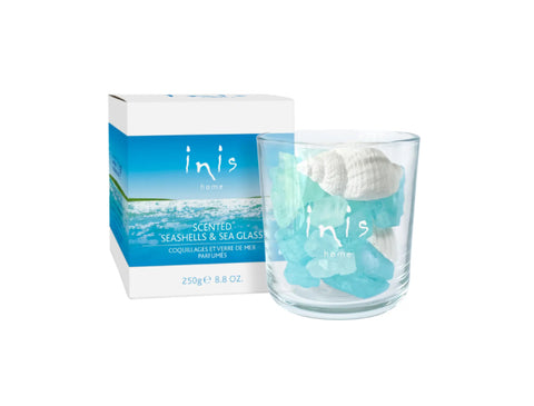 NEW Inis Energy of the Sea Home Scented Seashells & Sea Glass 8.8 Oz.