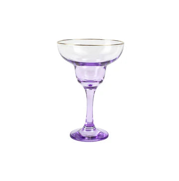 Vietri Rainbow Amethyst Margarita Glass