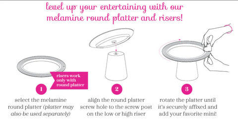 Nora Fleming Pinstripes Melamine Round Platter