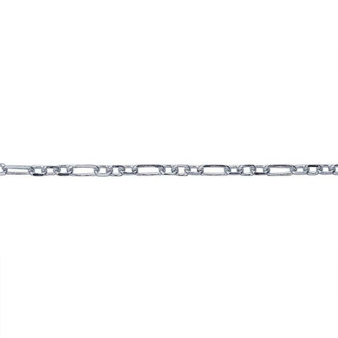 Rio Grande Sterling Silver 1.45mm Beveled Long and Short 24” Chain