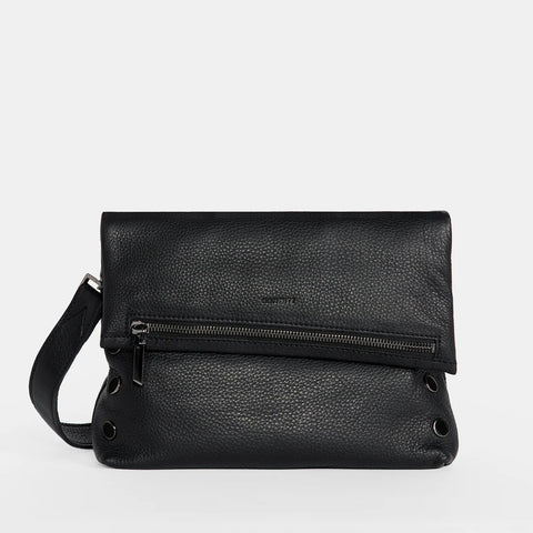 Hammitt VIP Medium Black/Gunmetal Crossbody Clutch