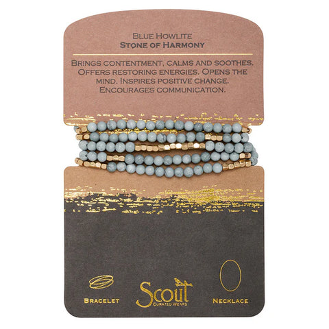 Scout Stone Wrap Blue Howlite - Stone of Harmony