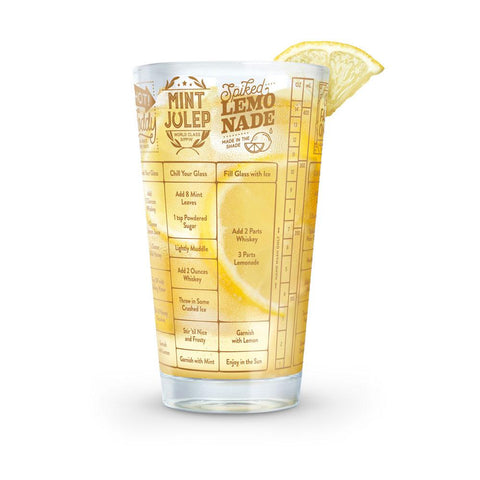 Fred & Friends Good Measure Whiskey Cocktail Recipe Glass