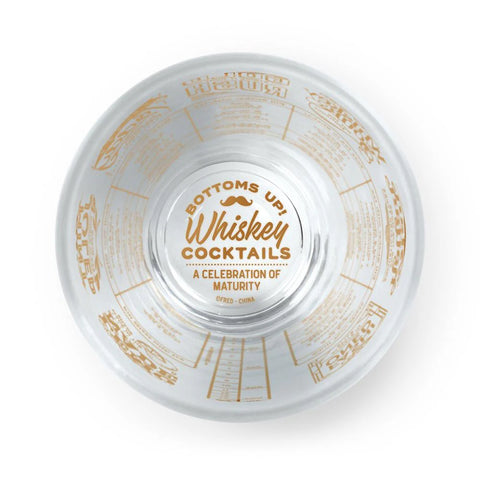 Fred & Friends Good Measure Whiskey Cocktail Recipe Glass