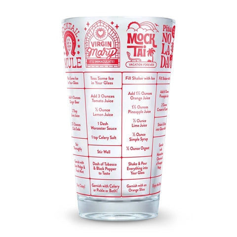 Fred & Friends Good Measure Mocktails Recipe Glass