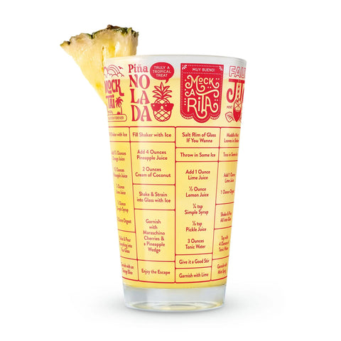 Fred & Friends Good Measure Mocktails Recipe Glass