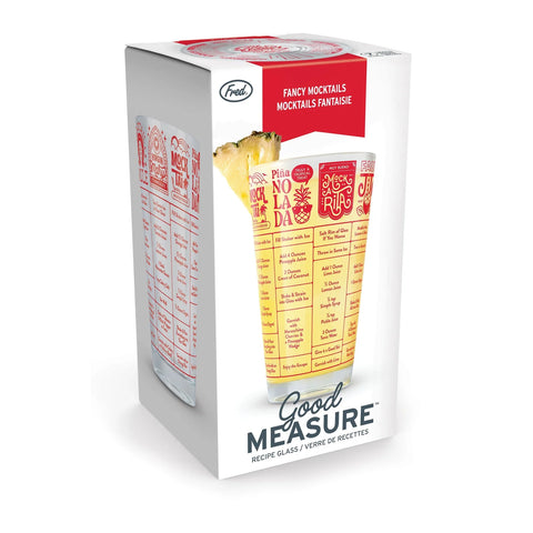 Fred & Friends Good Measure Mocktails Recipe Glass