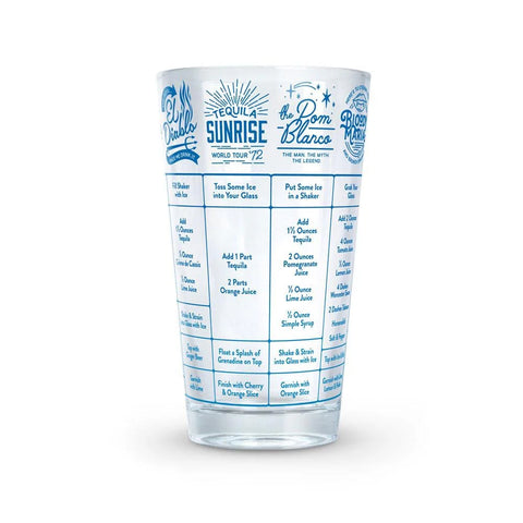 Fred & Friends Good Measure Tequila Cocktail Recipe Glass