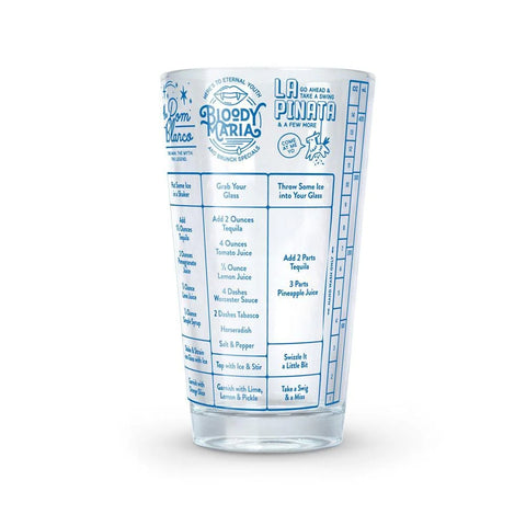Fred & Friends Good Measure Tequila Cocktail Recipe Glass
