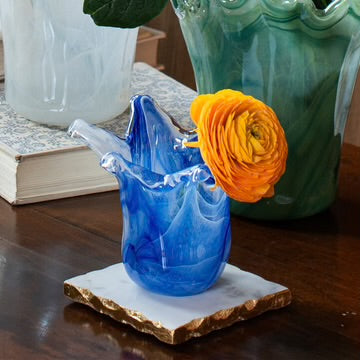 Vietri Onda Glass Cobalt Petite Vase