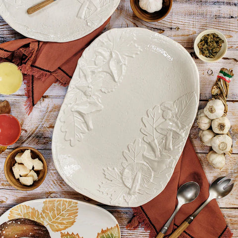 Vietri Autunno Figural Rectangular Platter