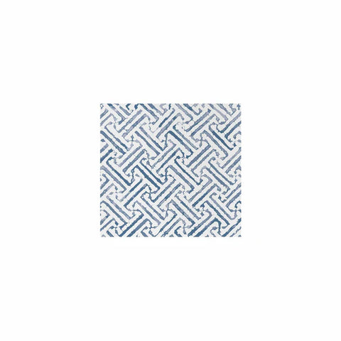 Vietri Papersoft Napkins Greek Key Blue Cocktail Napkins - Pack of 20