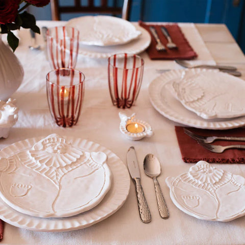 Vietri Pietra Natale Figural Santa Canapè Plate