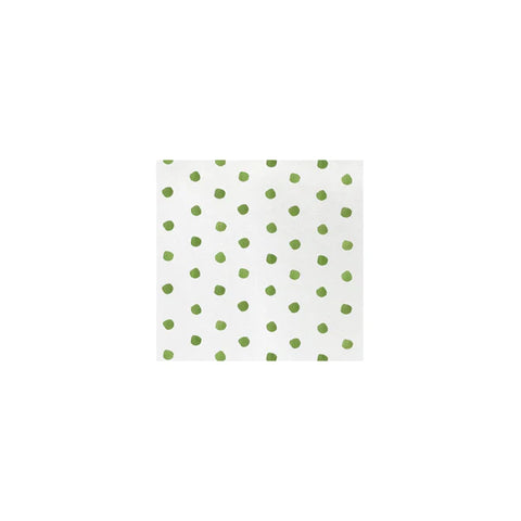 Vietri Papersoft Green Dot Cocktail Napkins