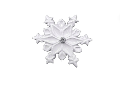 Mariposa White Snowflake Napkin Weight