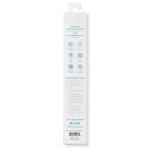 Swig Christmas Glitter Reusable Straw Set