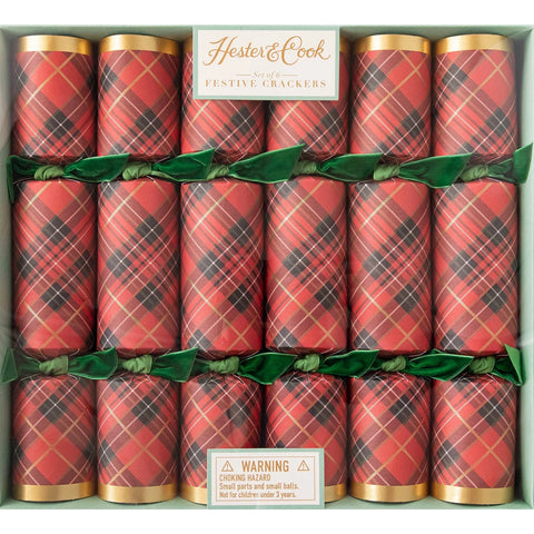 Hester & Cook Red Plaid Crackers