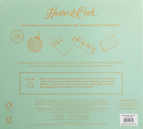 Hester & Cook Red Plaid Crackers