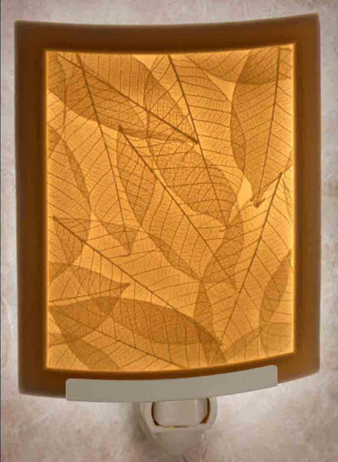 The Porcelain Garden Leaf Veins Curved Night Light