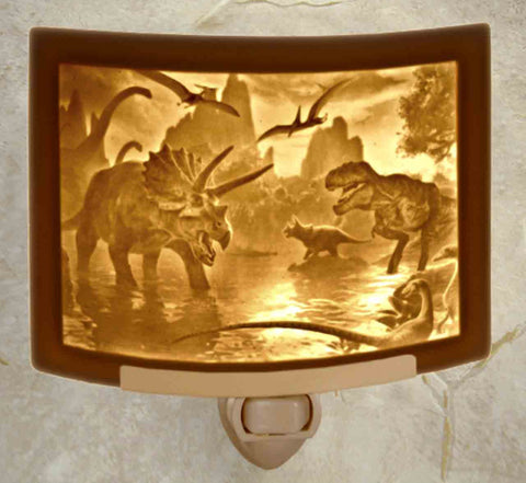 The Porcelain Garden Dinosaurs Curved Night Light