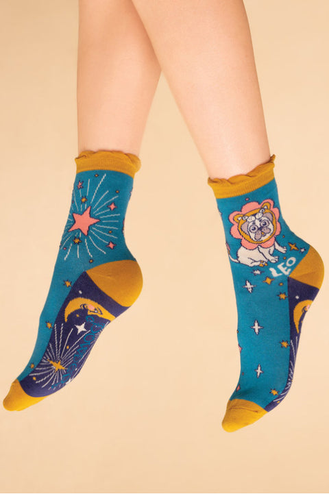 Powder Leo Zodiac Ankle Socks