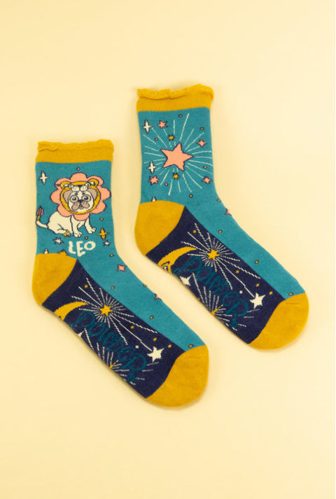 Powder Leo Zodiac Ankle Socks