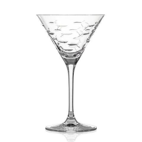 Rolf Glass School of Fish Martini Glass
