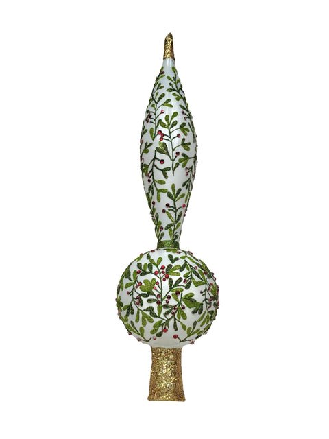 JingleNog Holly Topped Tree Topper