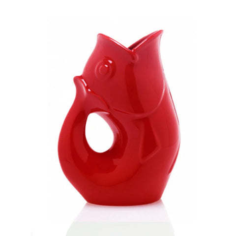 GurglePot Gurgling Fish Water Pitcher Bright Red