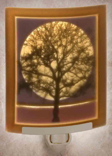 The Porcelain Garden Midnight Moon Colored Curved Night Light