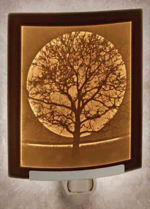The Porcelain Garden Midnight Moon Curved Night Light