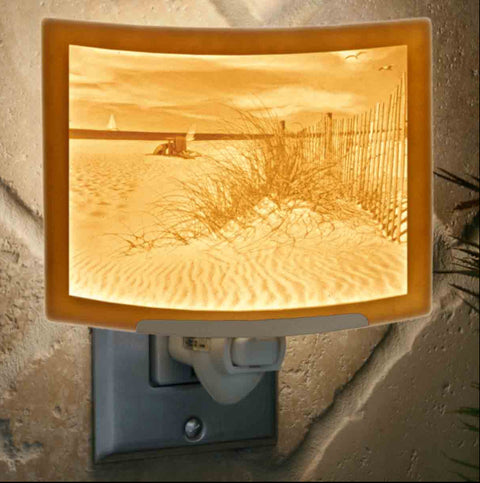 The Porcelain Garden Balmy Beach Curved Night Light