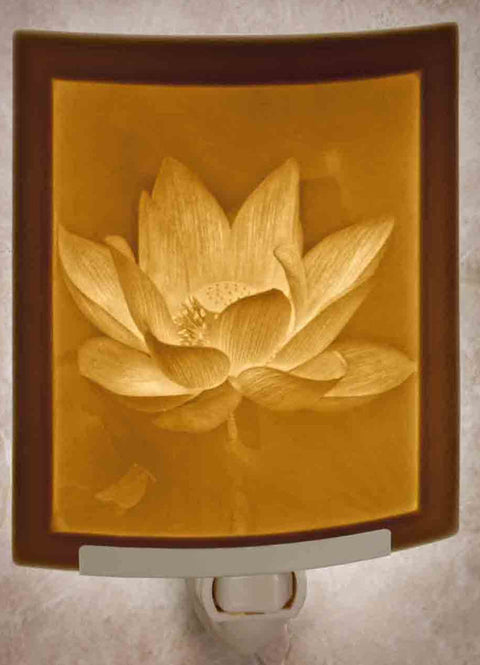 The Porcelain Garden Lotus Flower Curved Night Light