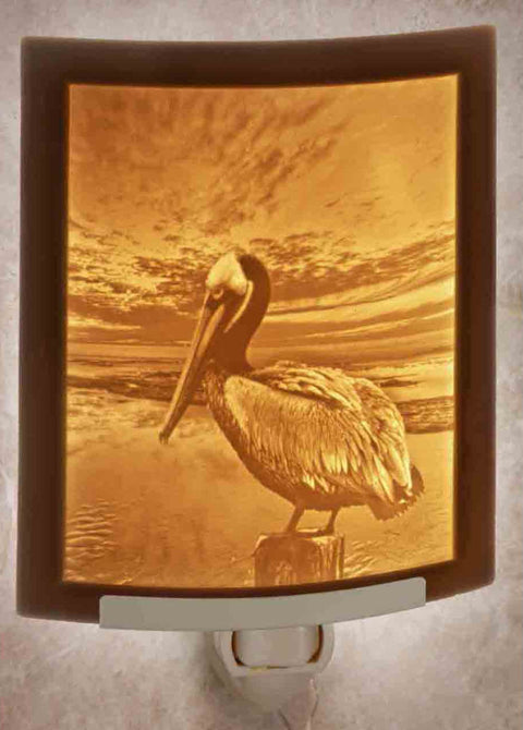 The Porcelain Garden Pelican Curved Night Light