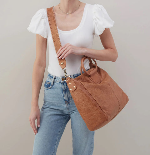Hobo SHEILA Large Satchel - Saddle Embossed