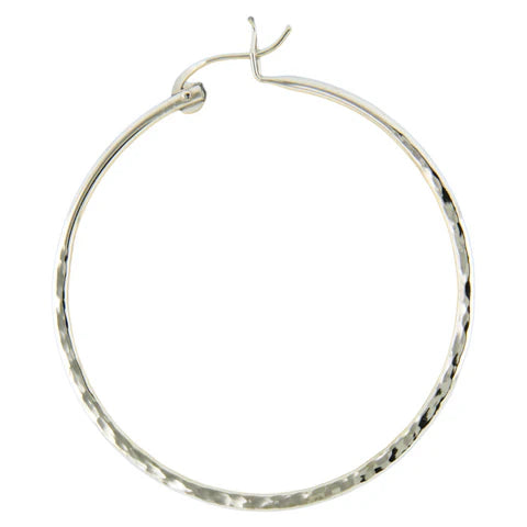 Mark Steel 46mm Hammered Hoop Earrings