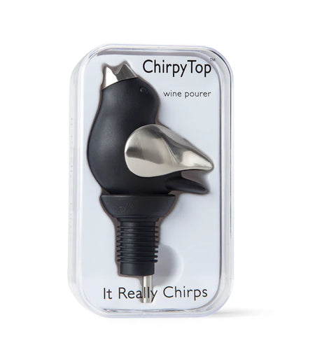 ChirpyTop™ Wine Pourer Black/Chrome